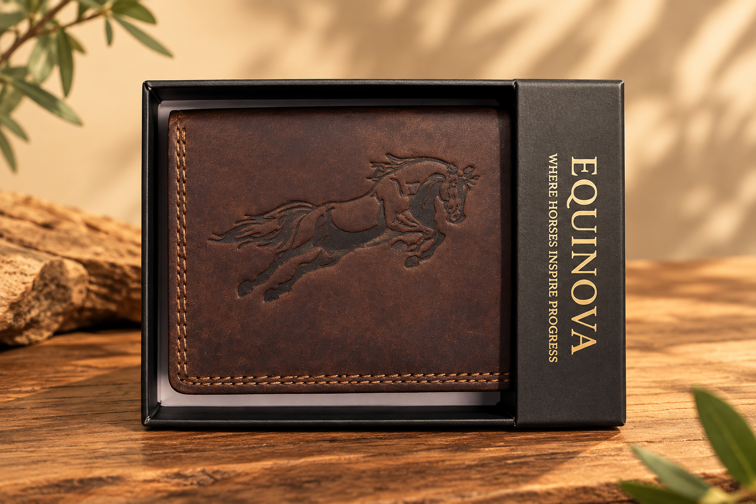 Equinova Jumping Horse Leather Wallet