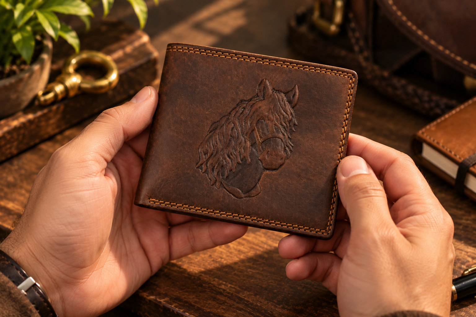 Equinova 3D Horse Leather Wallet
