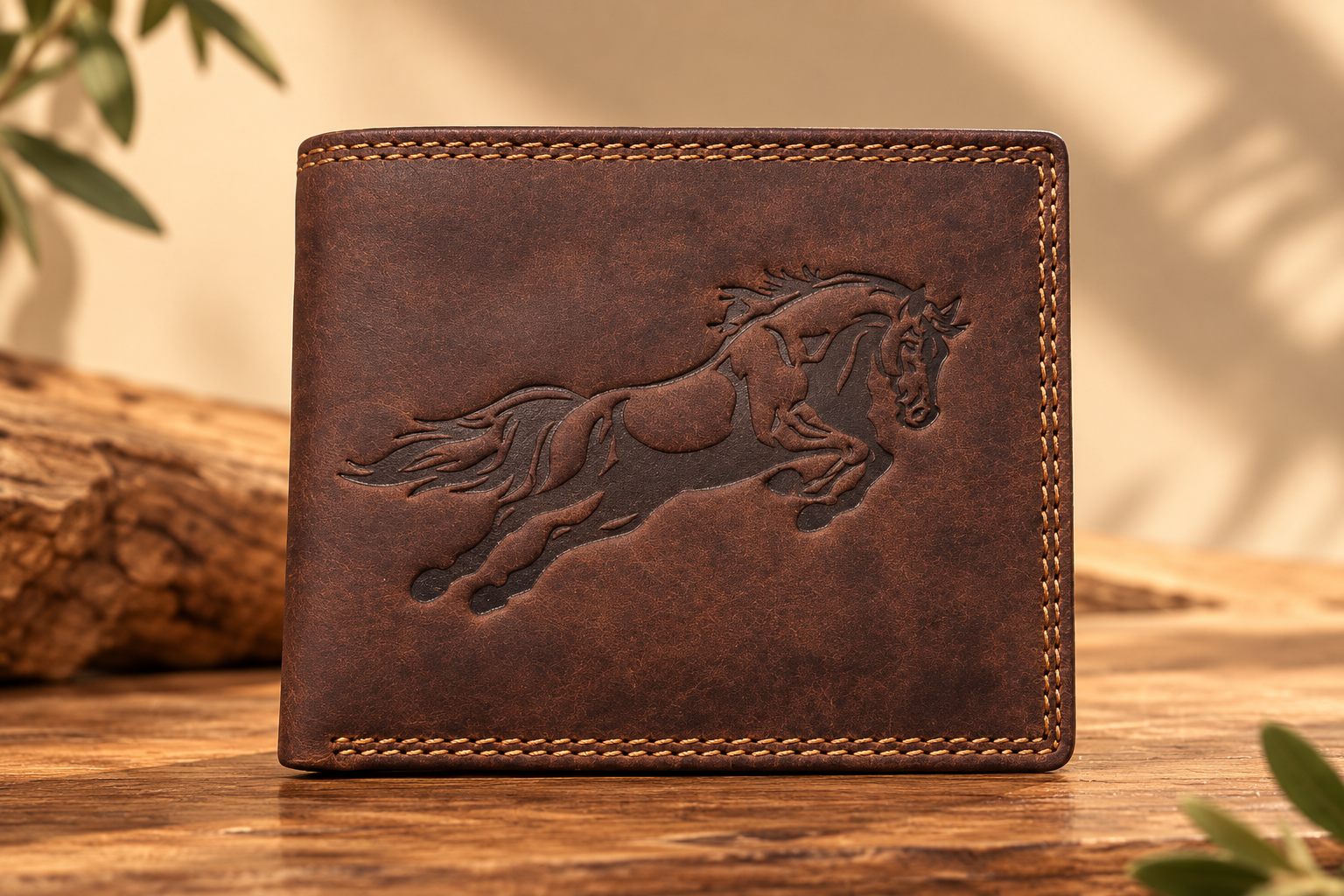 Equinova Jumping Horse Leather Wallet