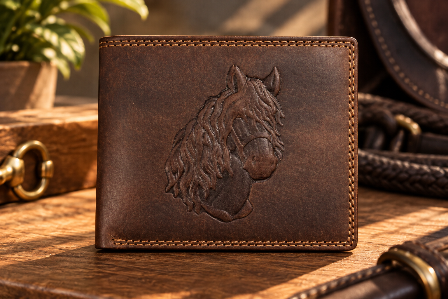 Equinova 3D Horse Leather Wallet